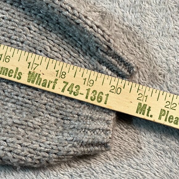 Abercrombie & Fitch Mock Neck Long Sleeve Gray Pullover Knit Sweater XL Ribbed - Picture 7 of 12